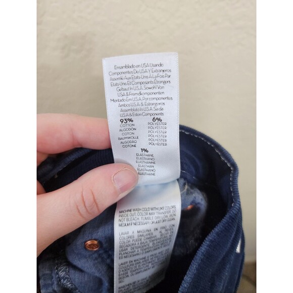 Mother Womens 25 Blue The Outsider Cropped Hopscotch Corduroy Pants - Picture 9 of 9